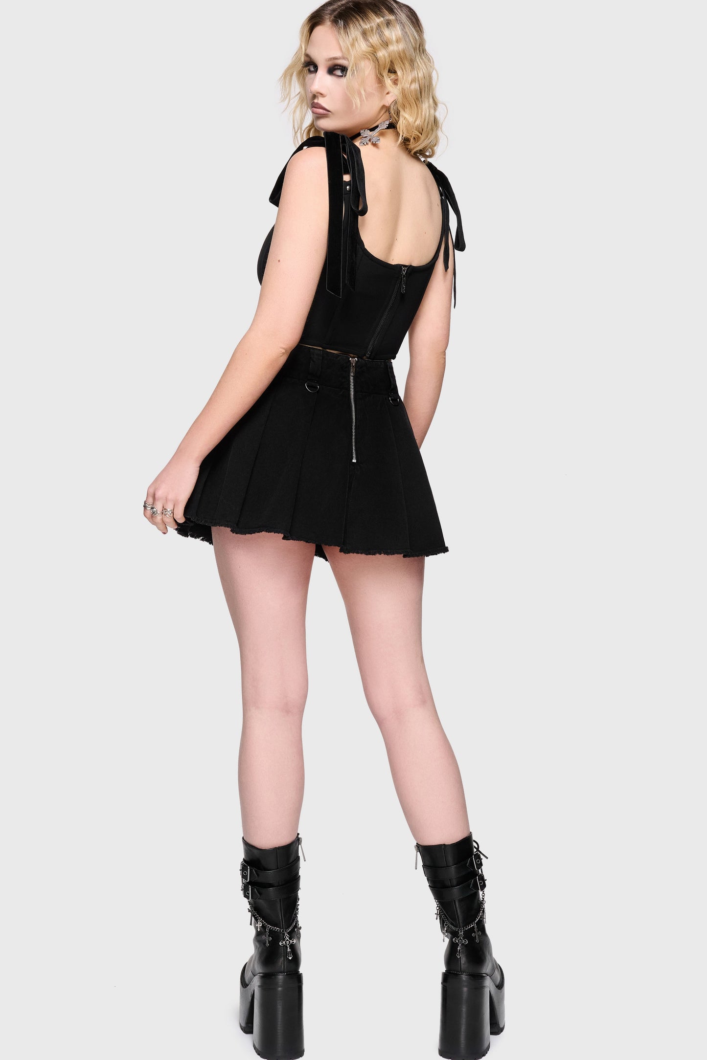 Chapel Blessing Pleated Mini Skirt