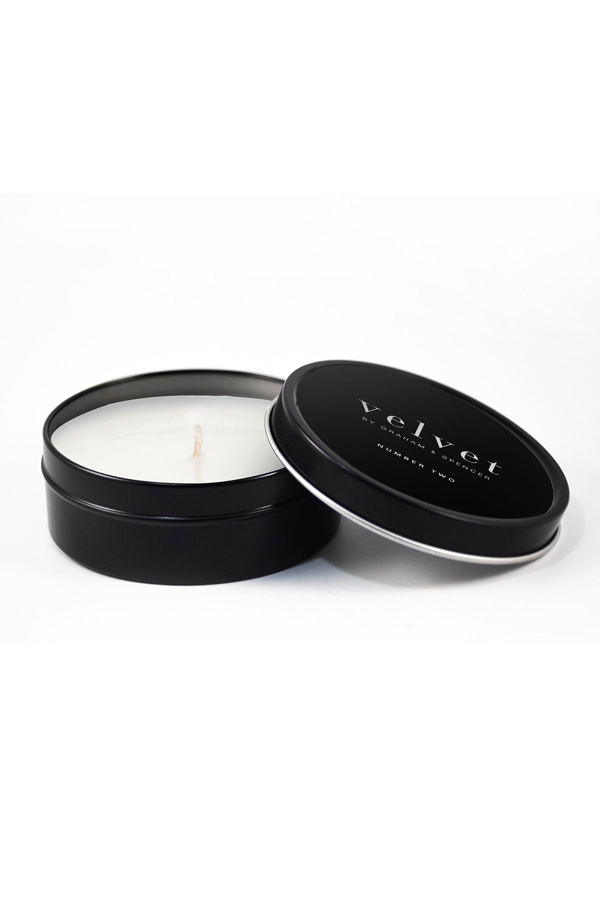 NUMBER TWO TRAVEL CANDLE BY VELVET BY GRAHAM AND SPENCER
