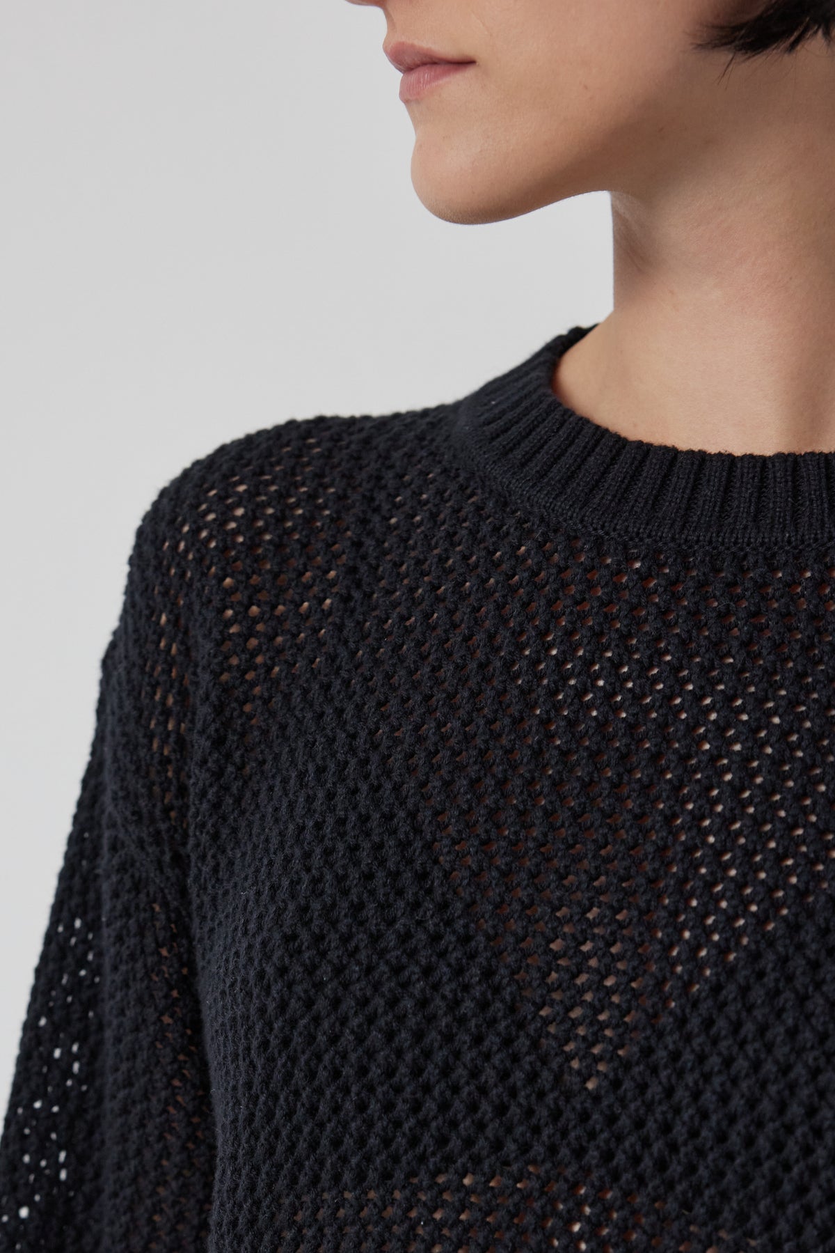 KANAN COTTON CASHMERE MESH SWEATER