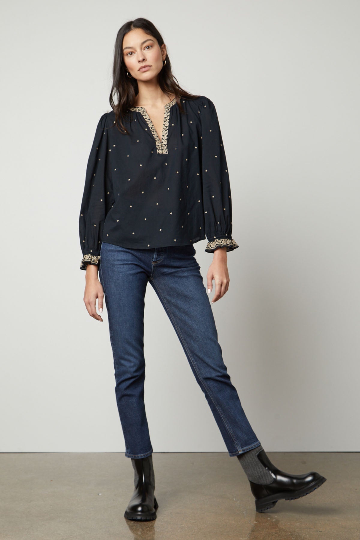 ANIA EMBROIDERED BOHO TOP