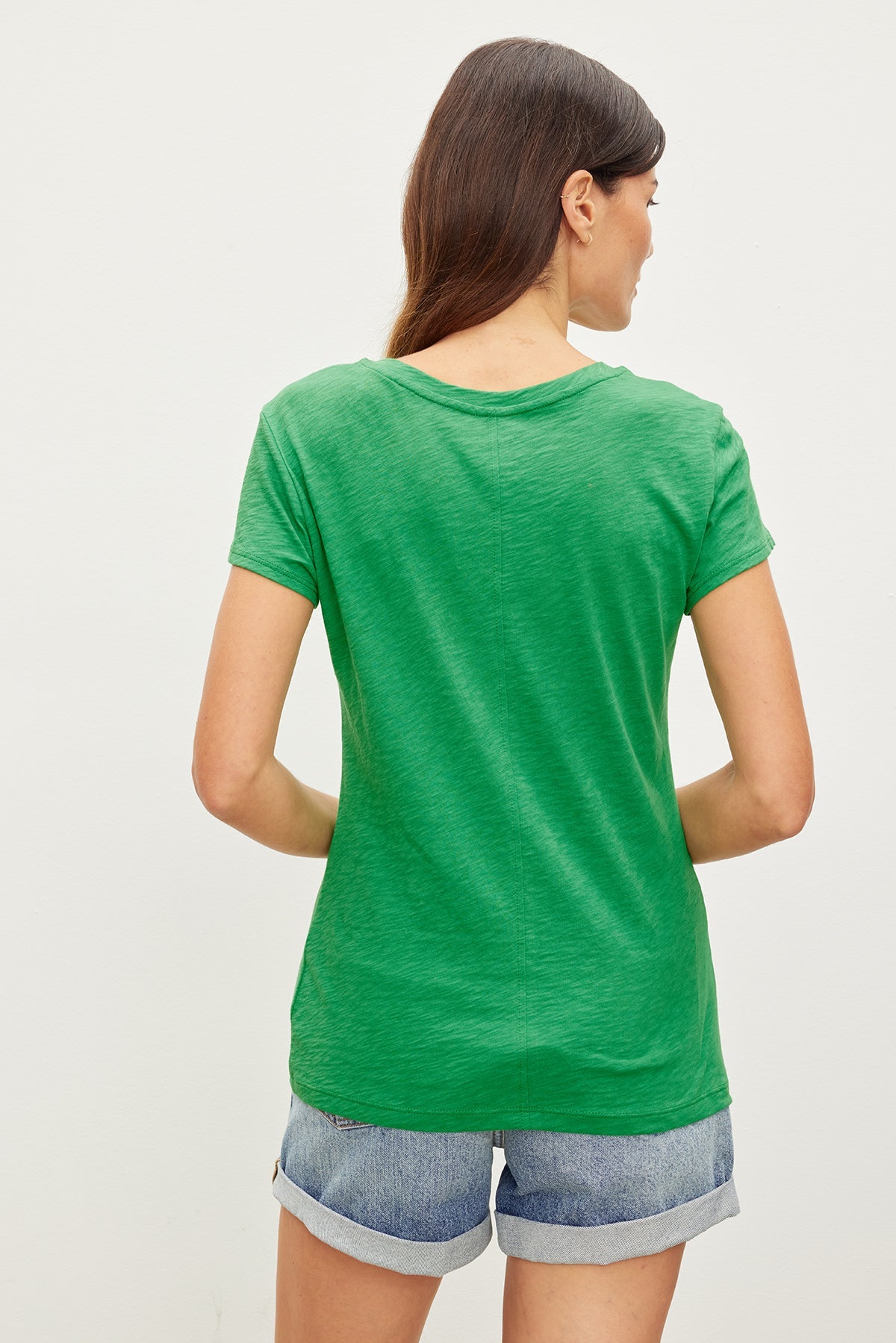 ODELIA COTTON SLUB CREW NECK TEE