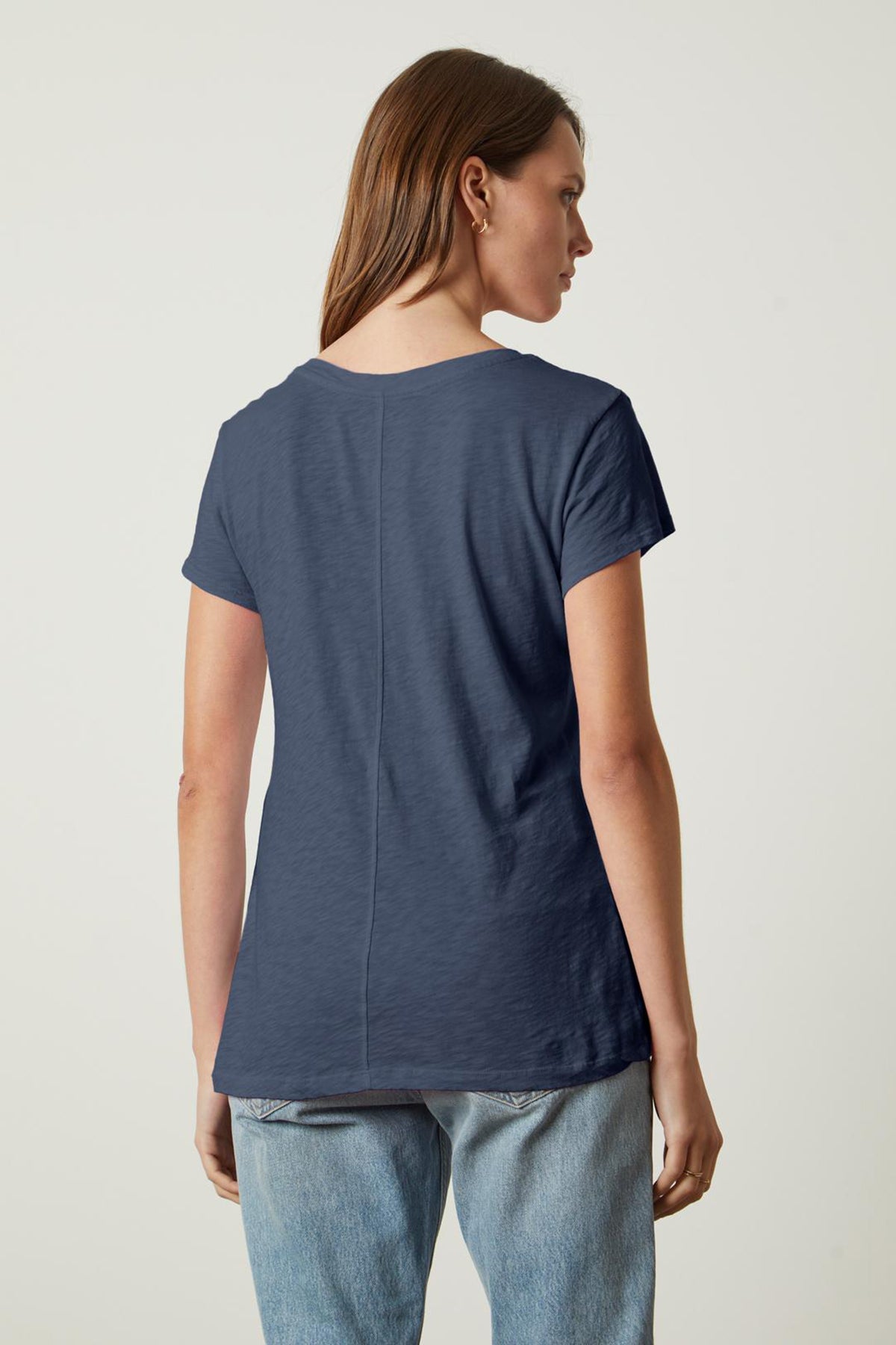 ODELIA COTTON SLUB CREW NECK TEE