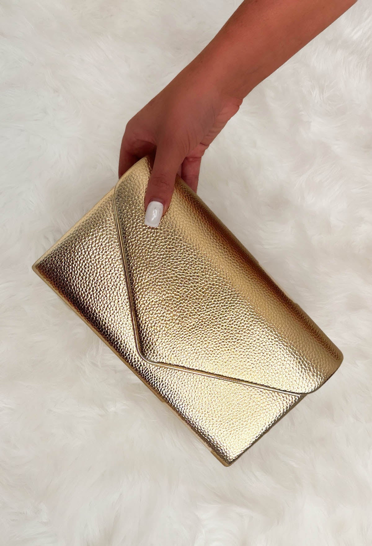 Hampstead Rose Gold Clutch Bag