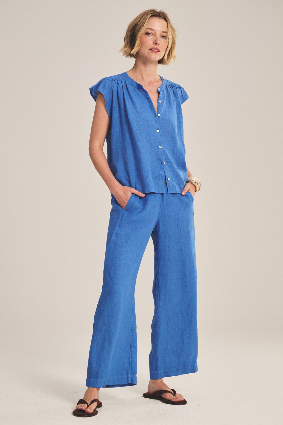 JANEY LINEN TOP