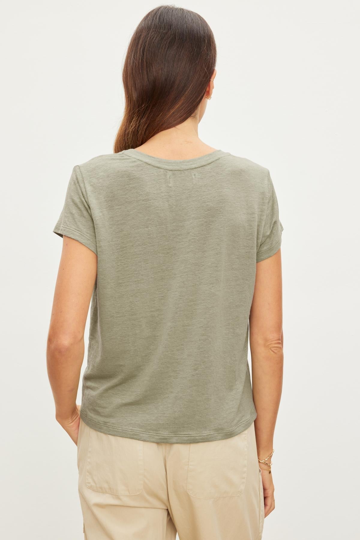 CASEY LINEN KNIT CREW NECK TEE