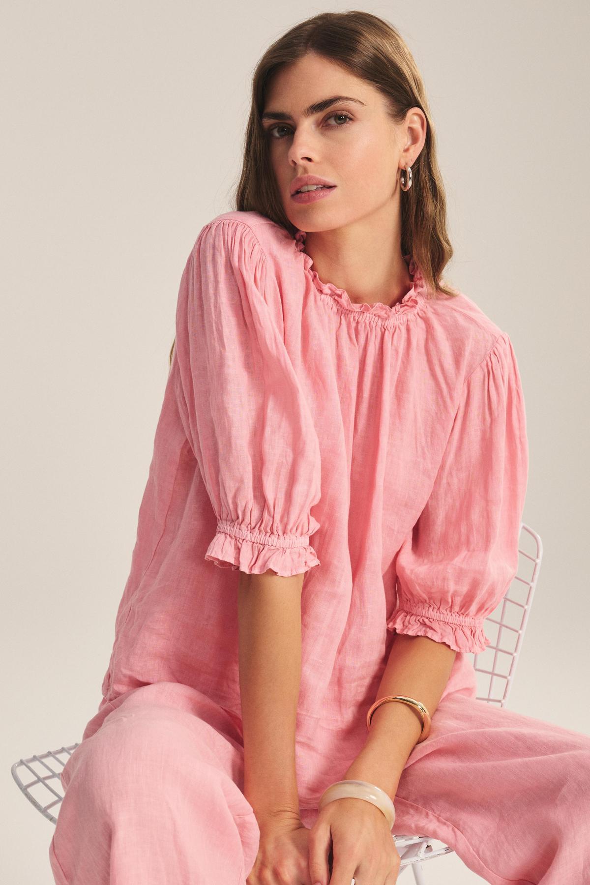 ROSABEL LINEN TOP