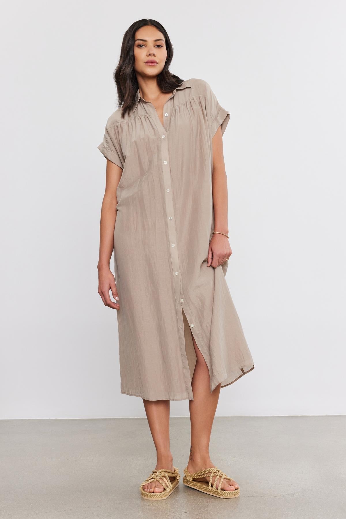 MARLA SILK COTTON VOILE DRESS