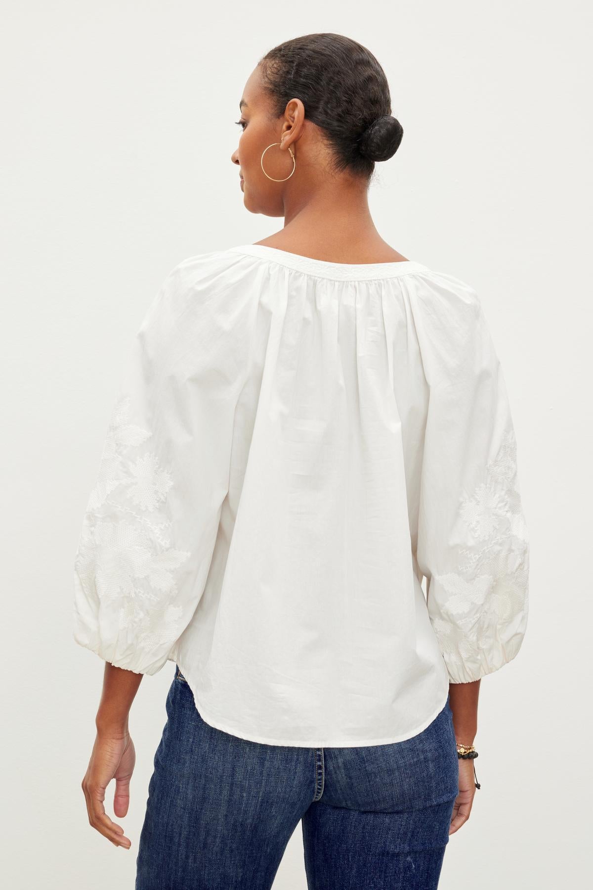TRINA EMBROIDERED BOHO TOP