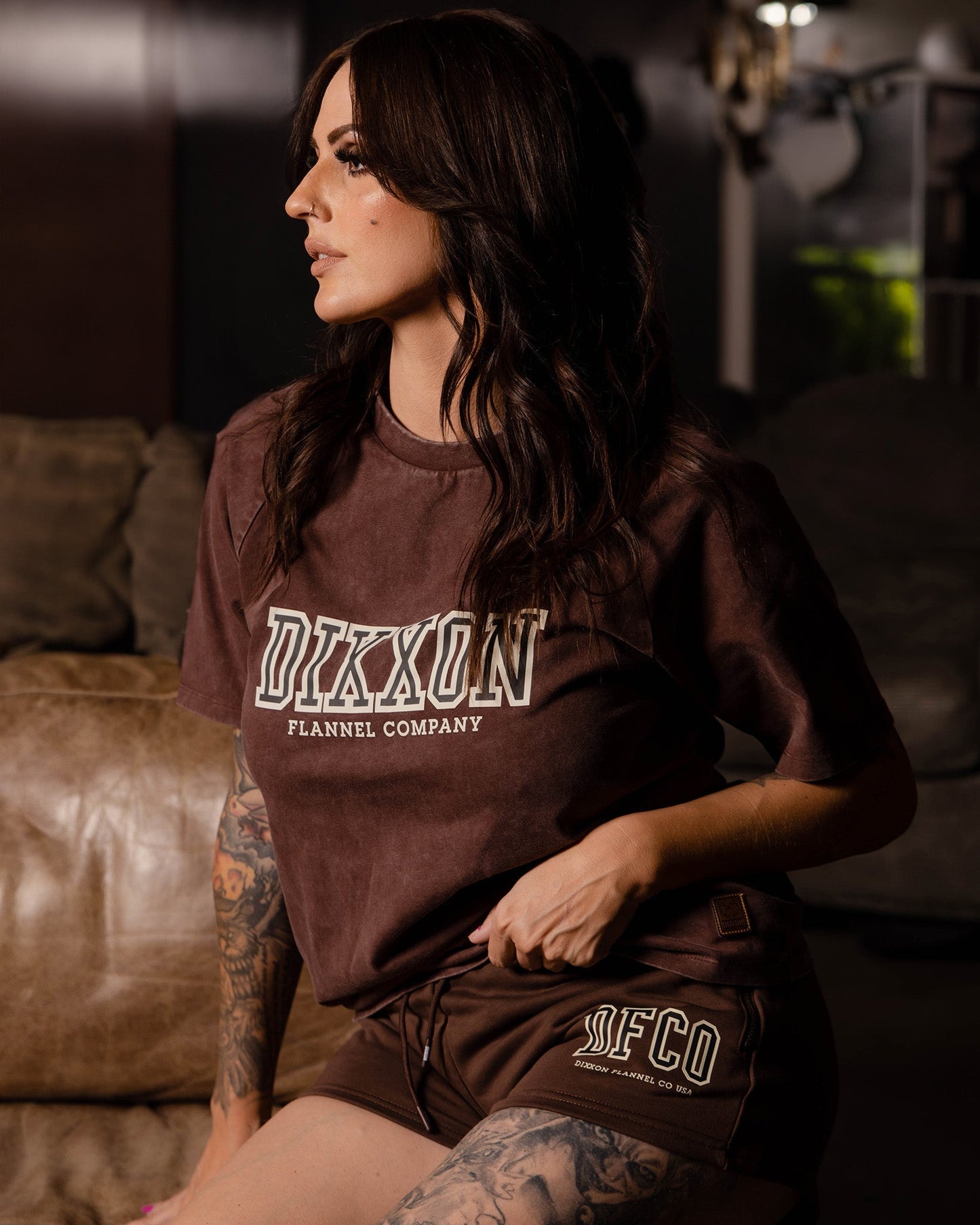 Women's DFCO Sweat Shorts - Brown