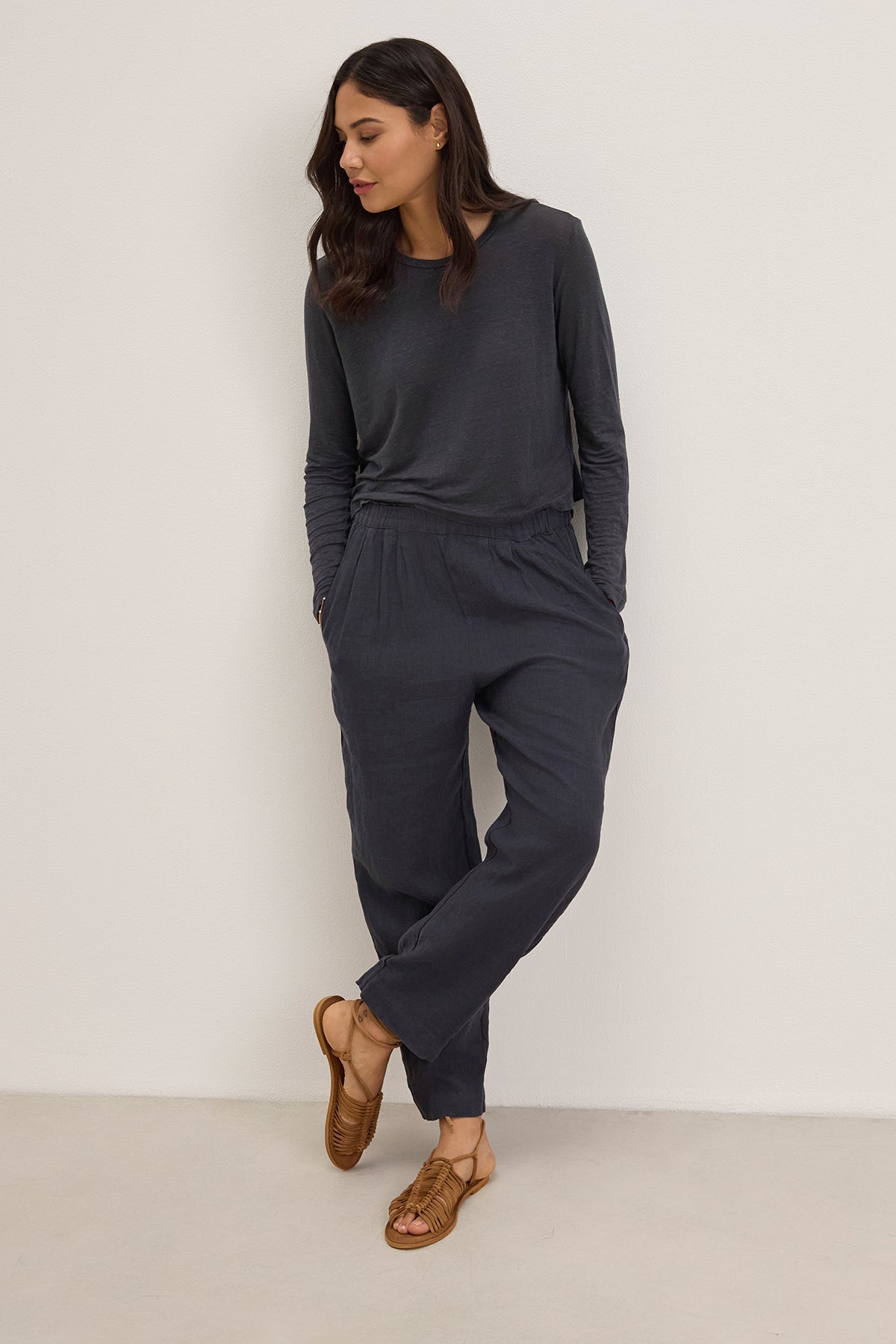 KARA LINEN KNIT TEE