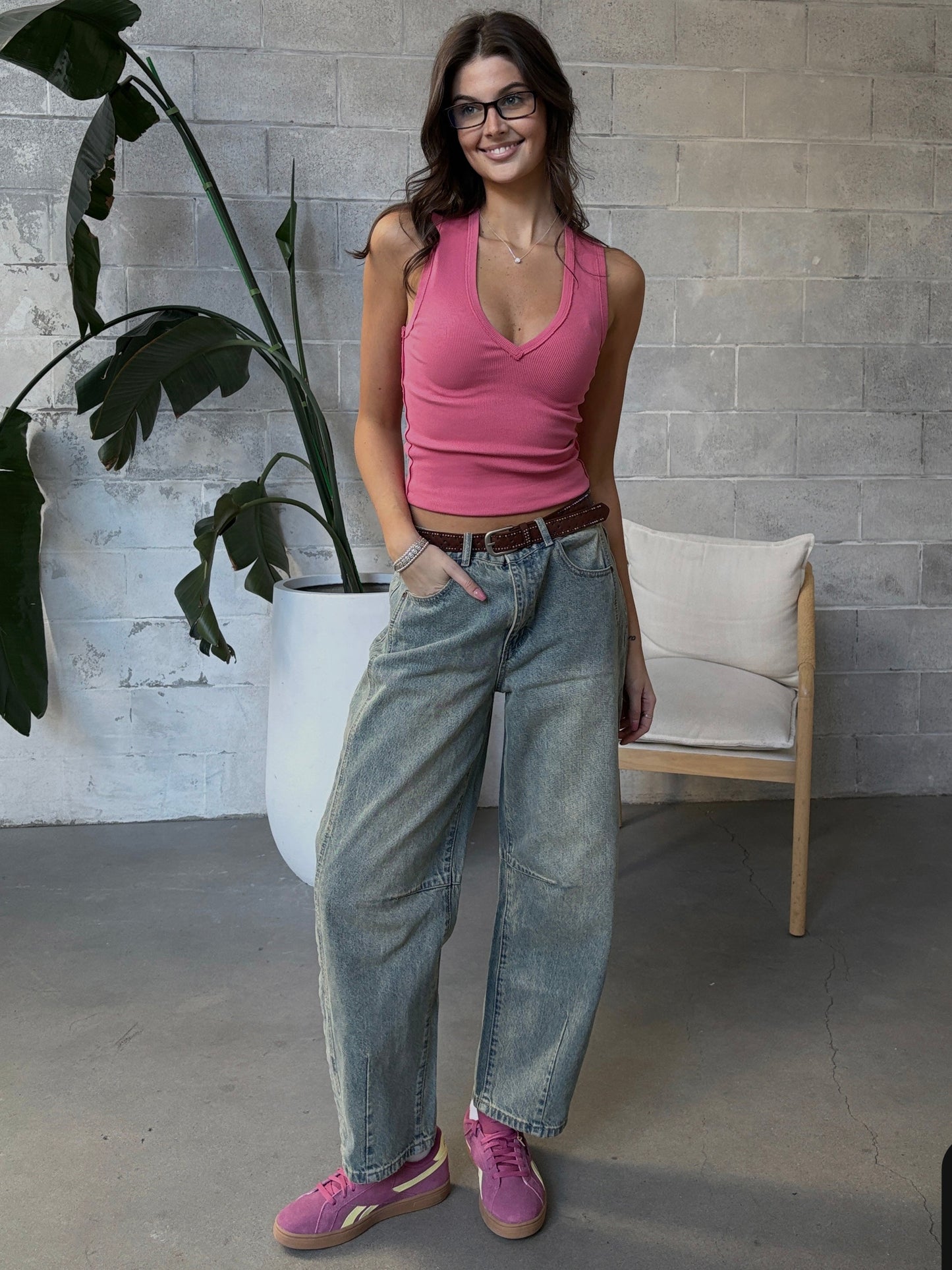 FREE PEOPLE Neria V-Neck Tank Top
