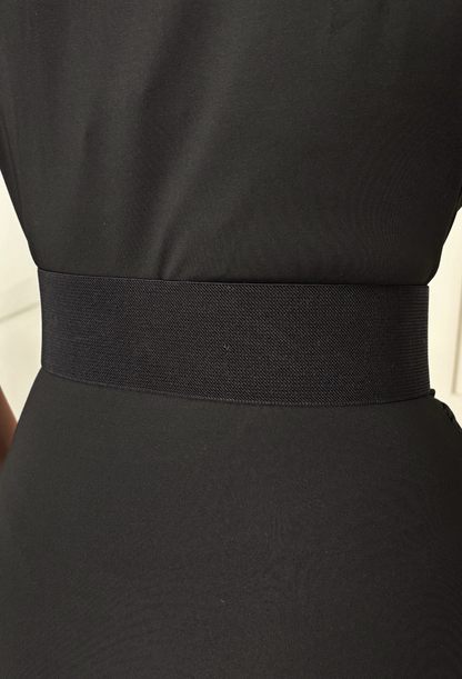 Hot Gossip Black Western Style Buckle Elasticated Belt