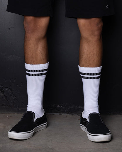 3pk Premium Crew Socks - White