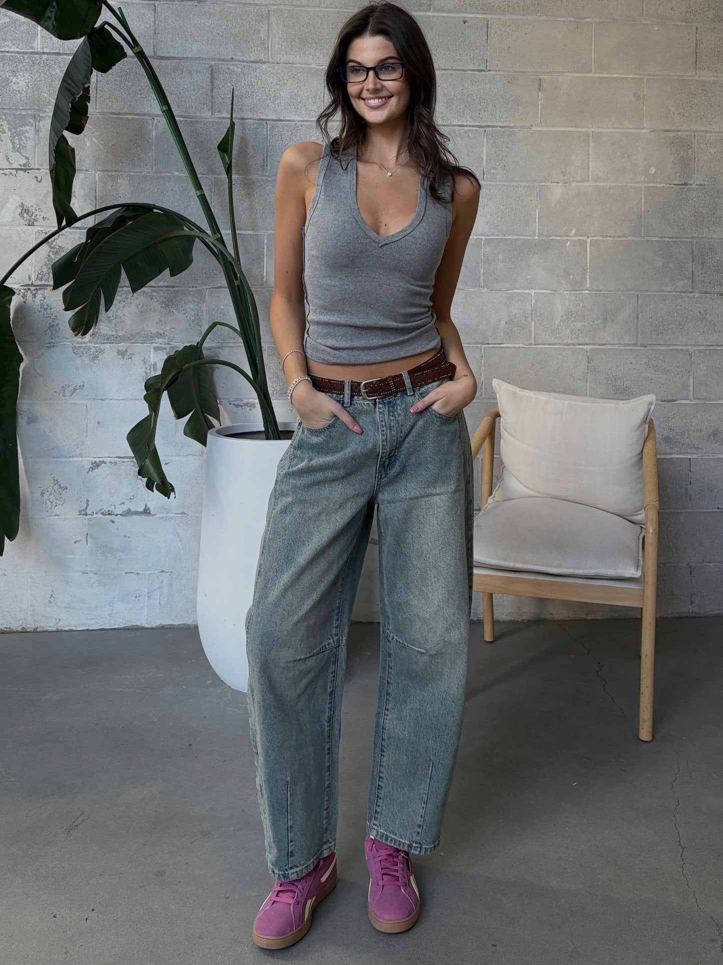 FREE PEOPLE Neria V-Neck Tank Top