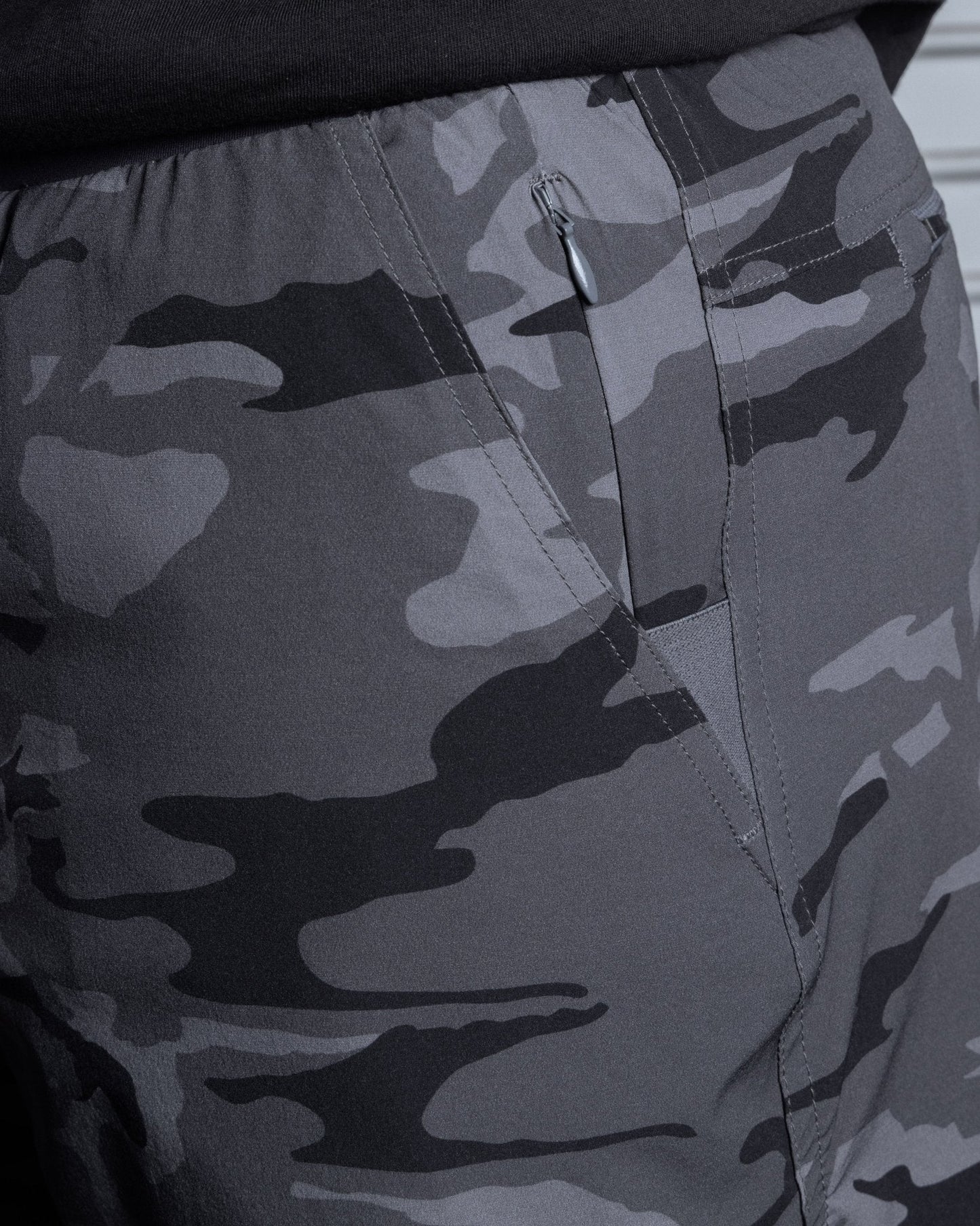 7" Gym Shorts - Black Camo