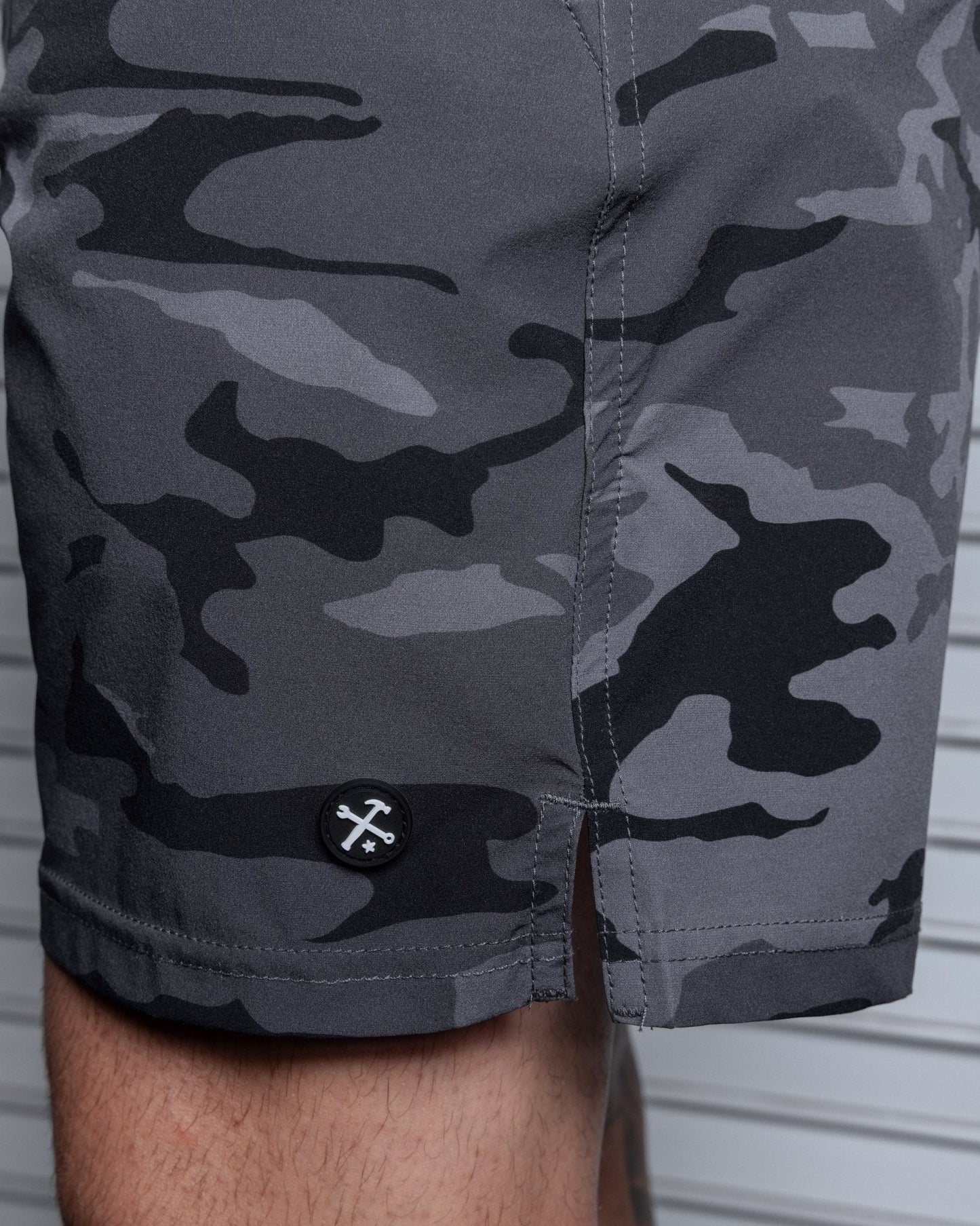 7" Gym Shorts - Black Camo