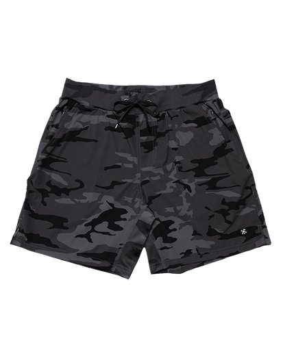7" Gym Shorts - Black Camo