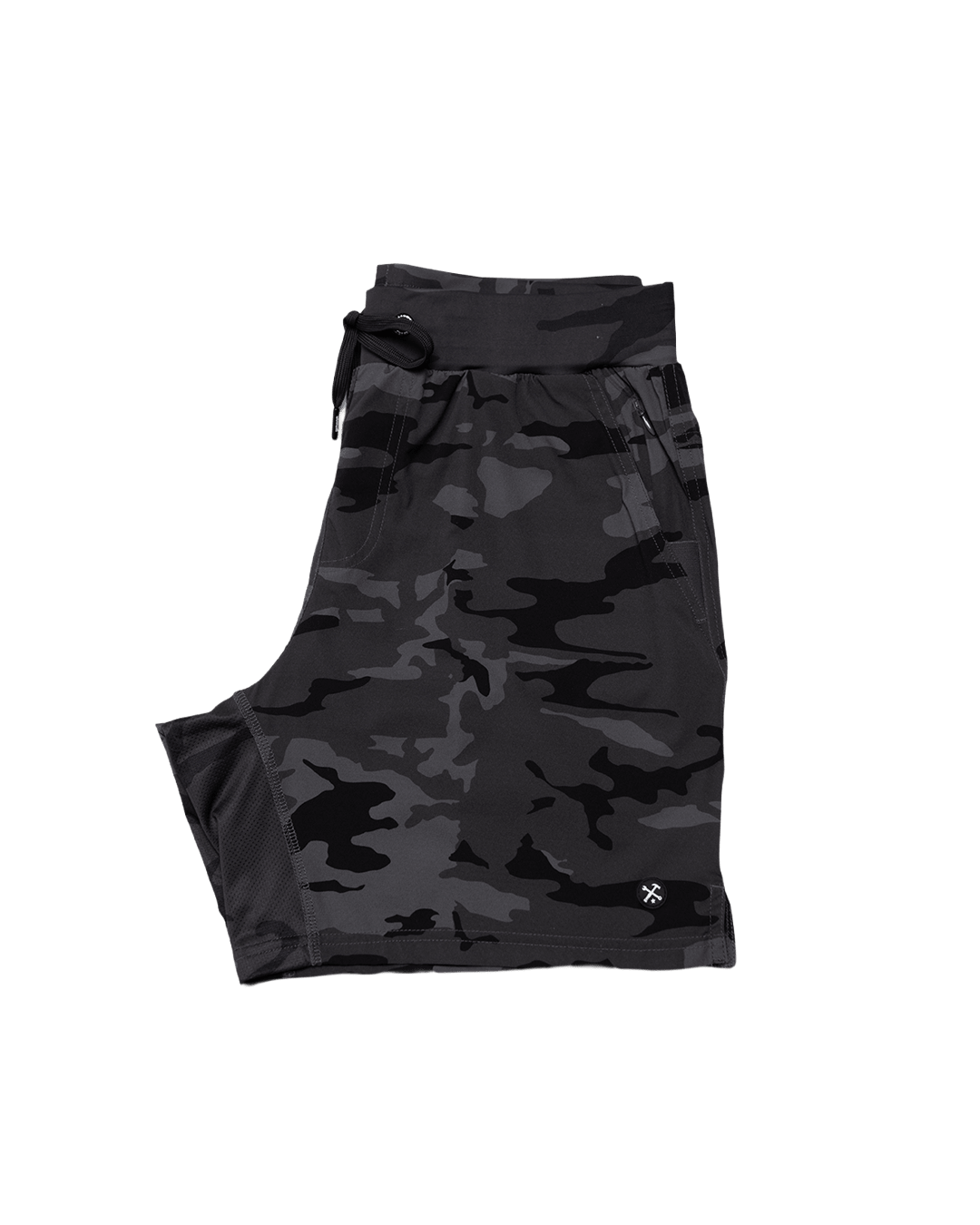 7" Gym Shorts - Black Camo