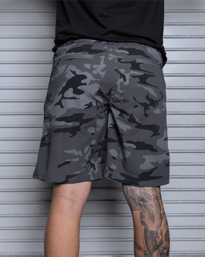 9" Gym Shorts - Black Camo