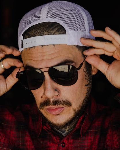 Goose Sunglasses - Brushed Black & Gray