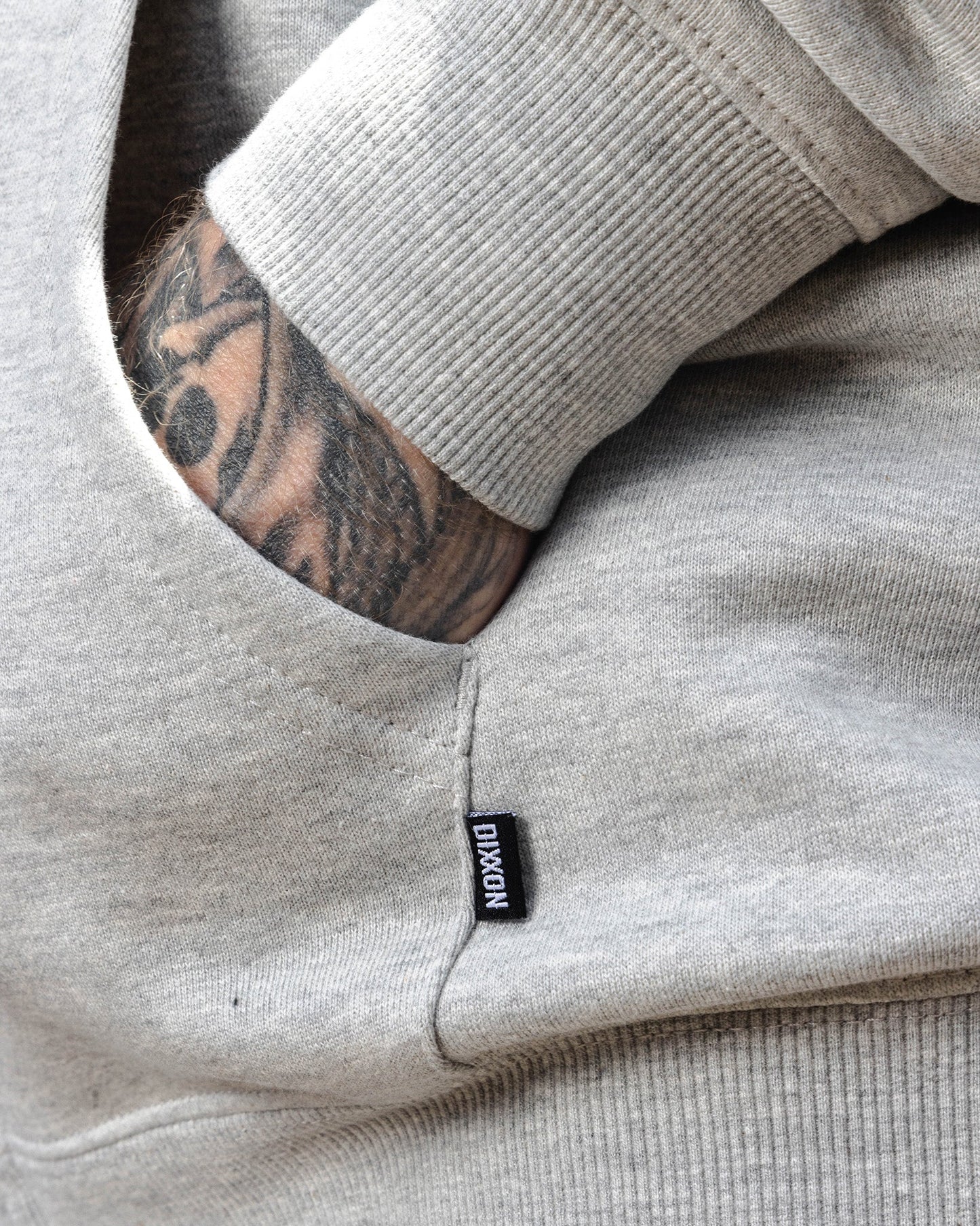 Black Working Class Logo Zip Up Hoodie - Heather Gray