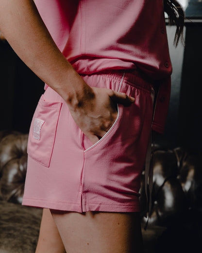 Women's Pajama Shorts - Pink