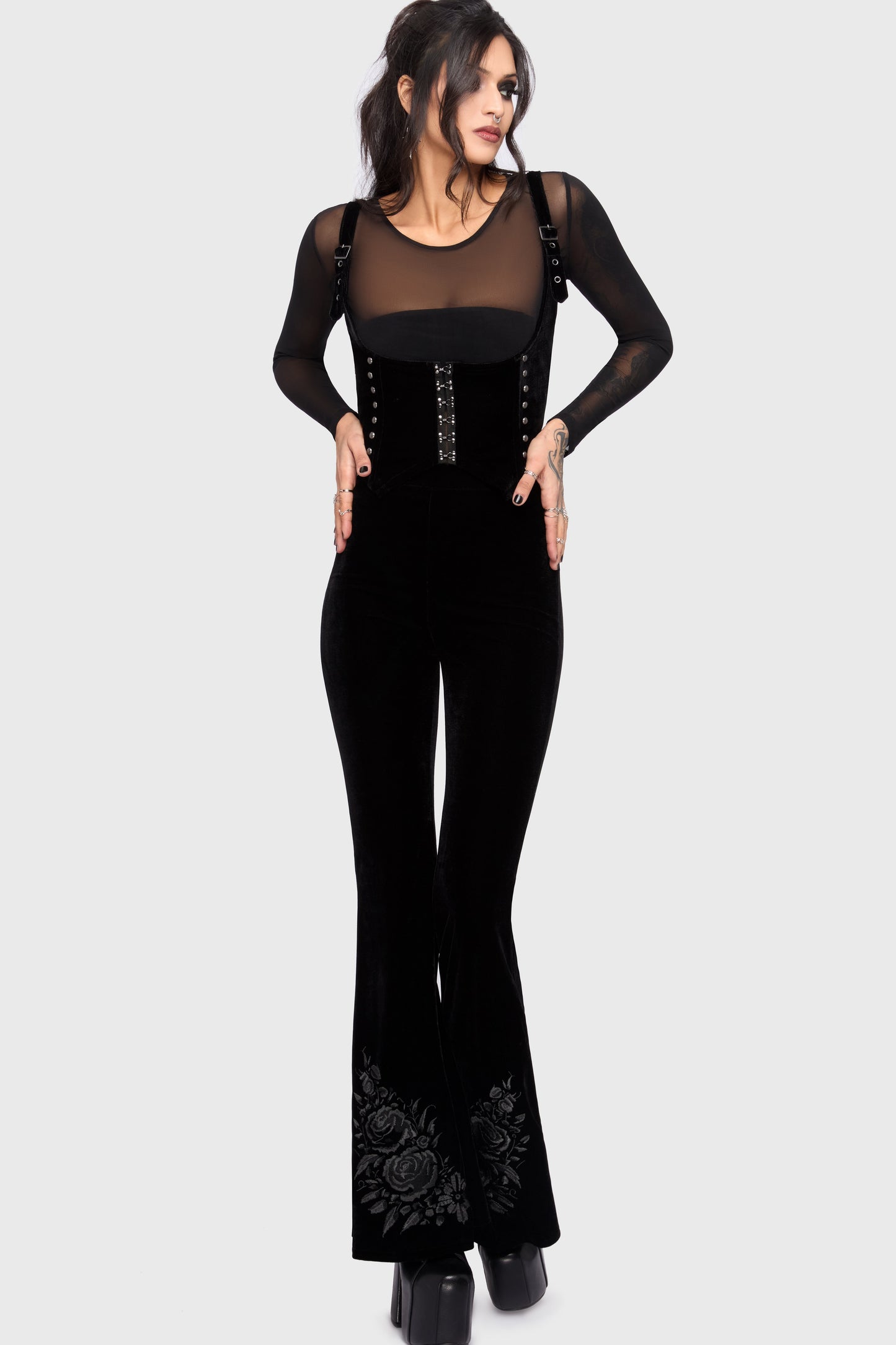 Chapel Blessing Velvet Underbust Corset Top