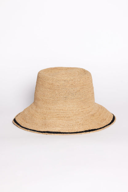 STRIPE EDGE MODERN CROCHET BUCKET HAT