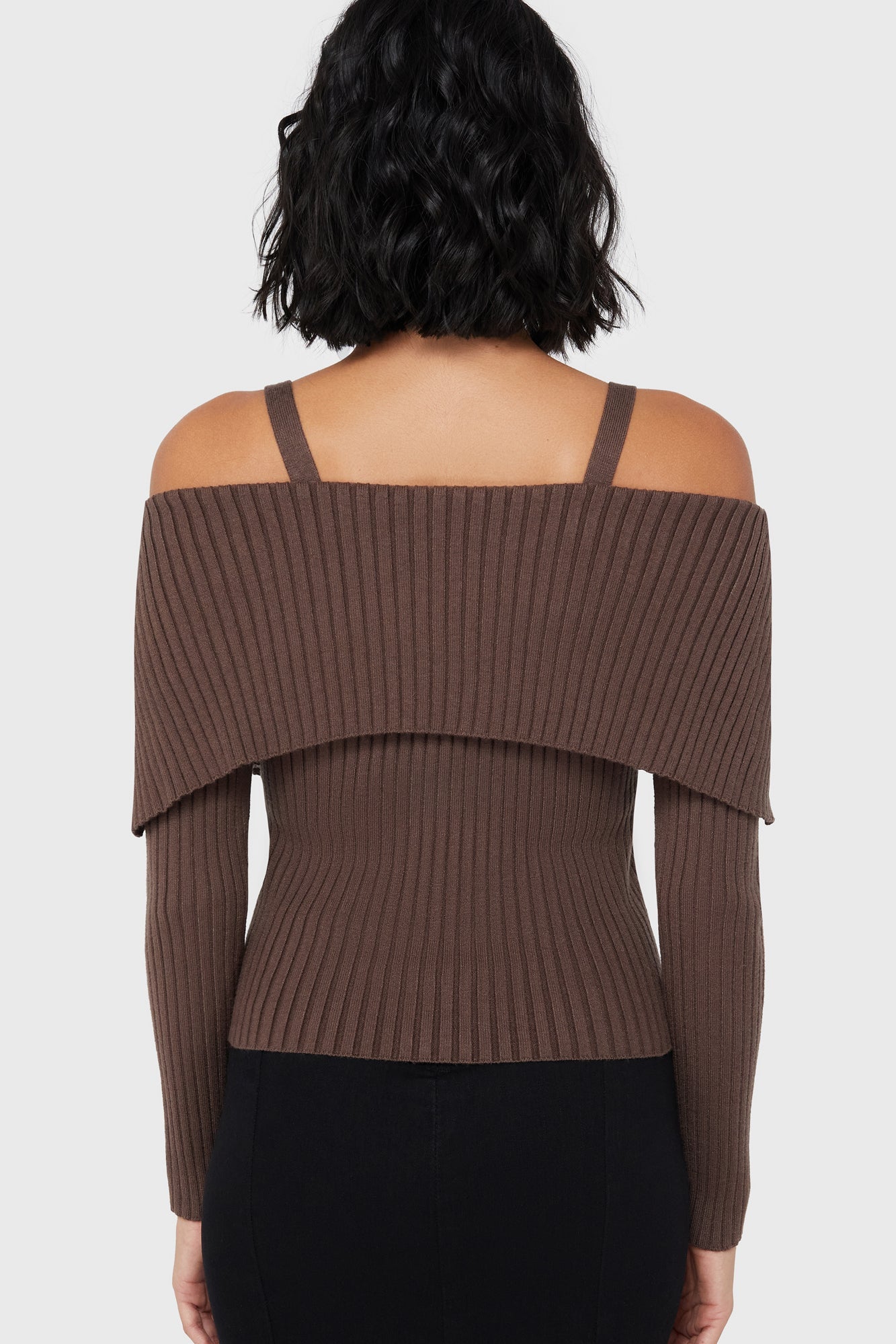 Dusk Empress Knit Top [Brown]