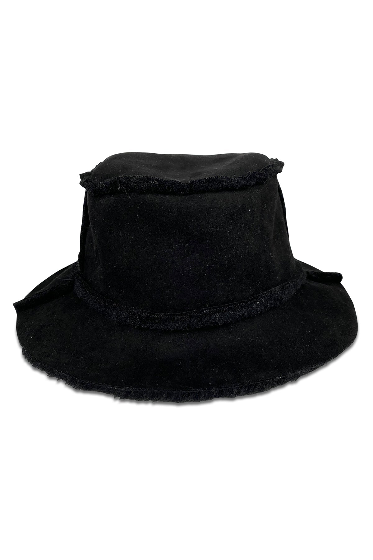 REVERSIBLE FAUX SHEARLING BUCKET HAT