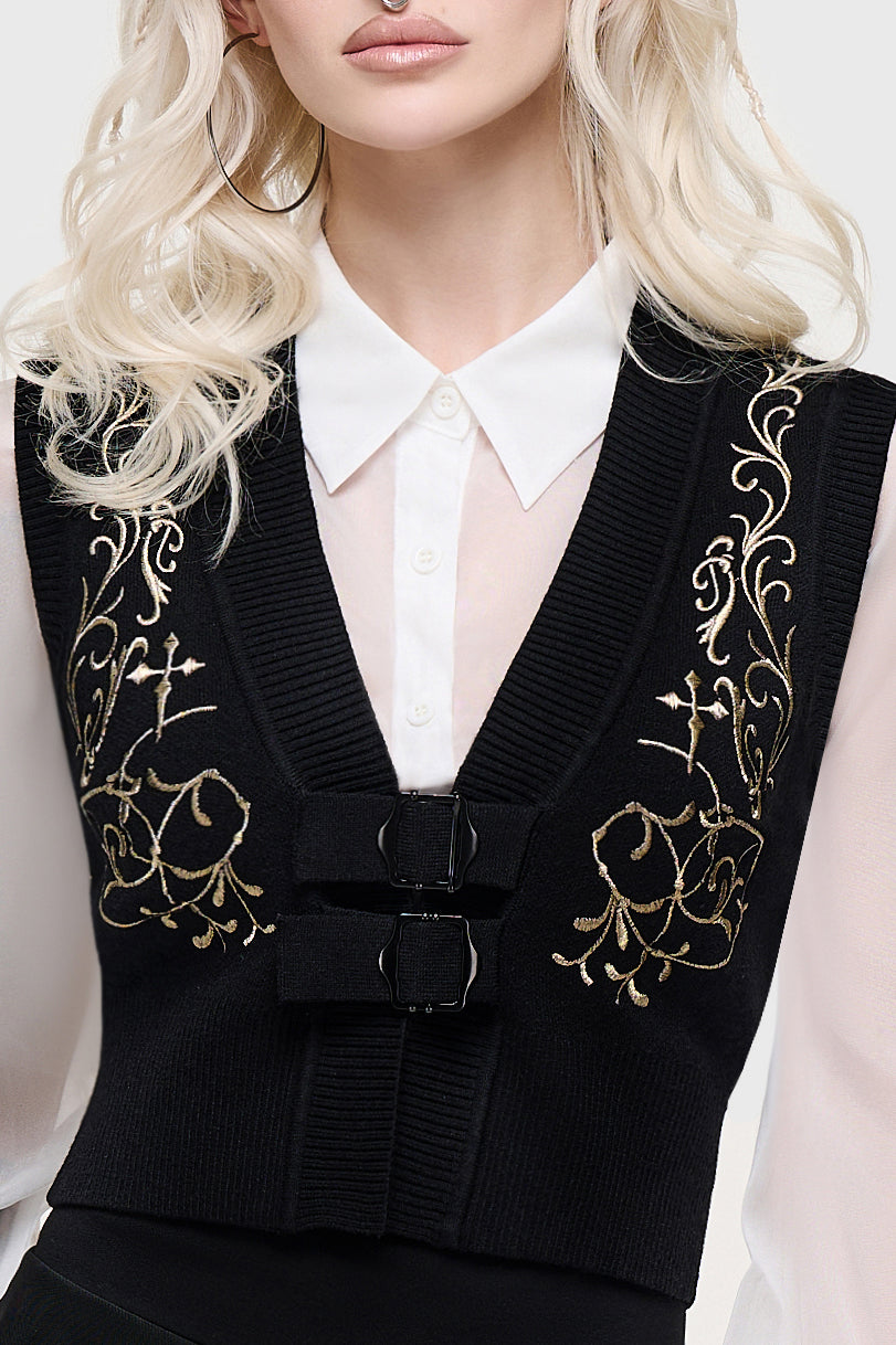 Golden Spire Knitted Top