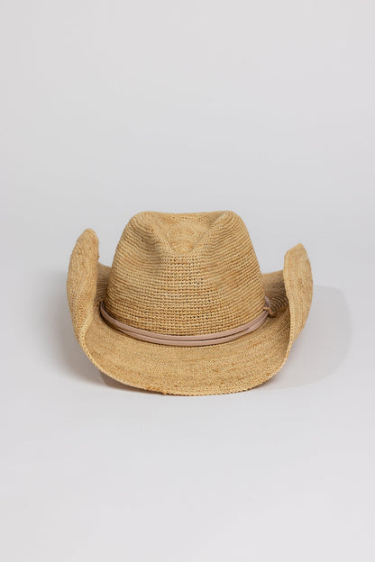RAFFIA CROCHET COWBOY HAT