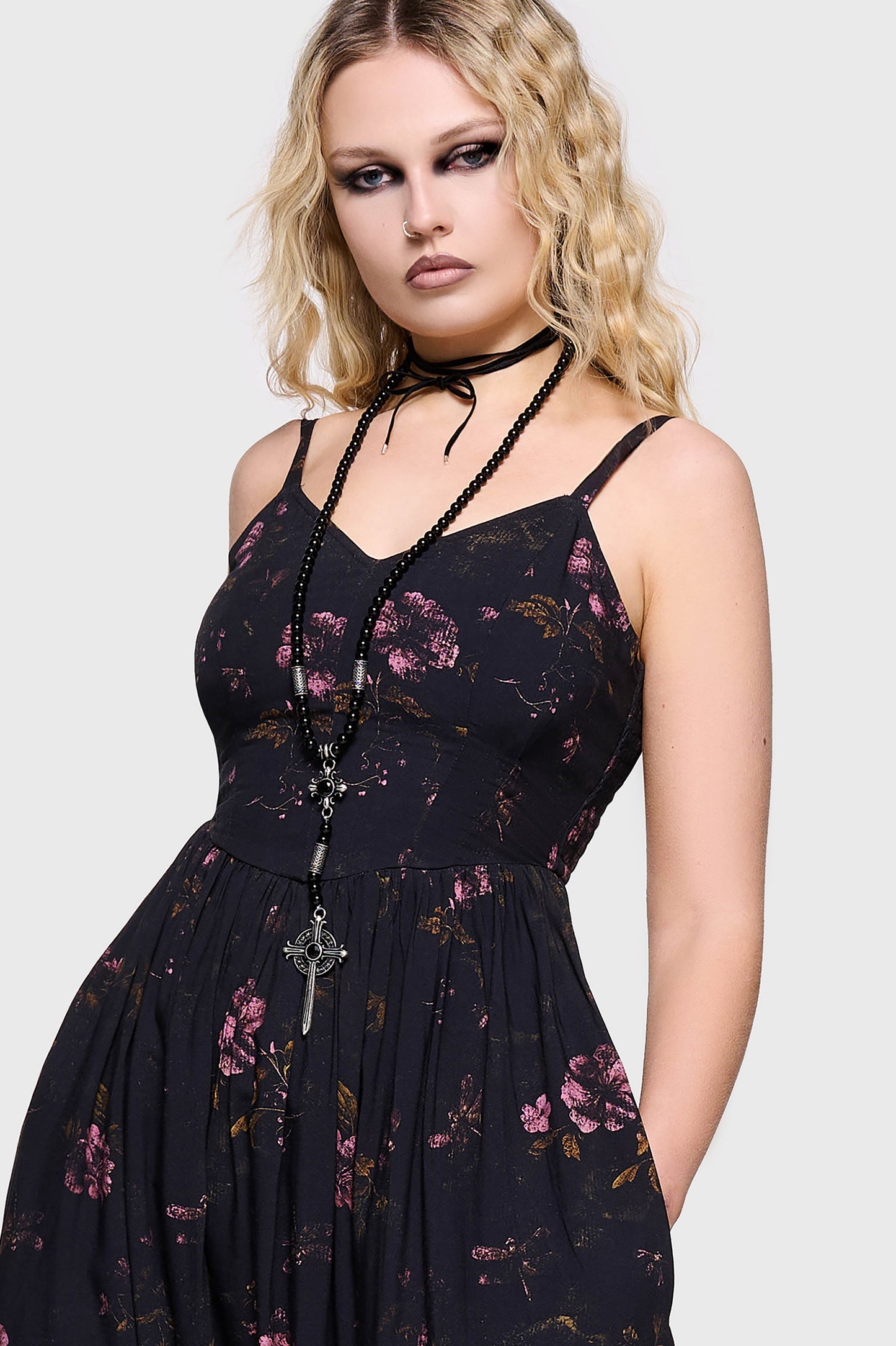 Junniper Maxi Dress [BLACK/PINK]