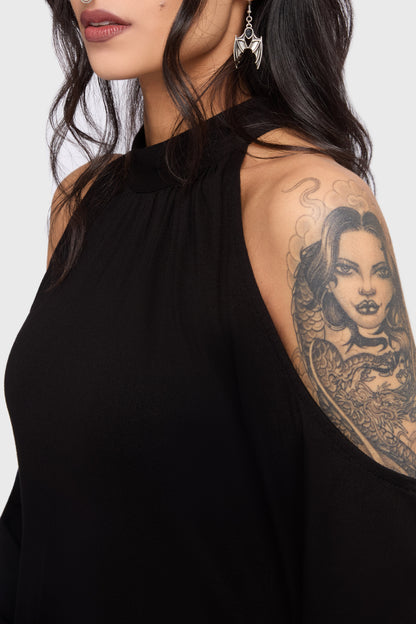 Kihilist Obsidienne Cold Shoulder Dress