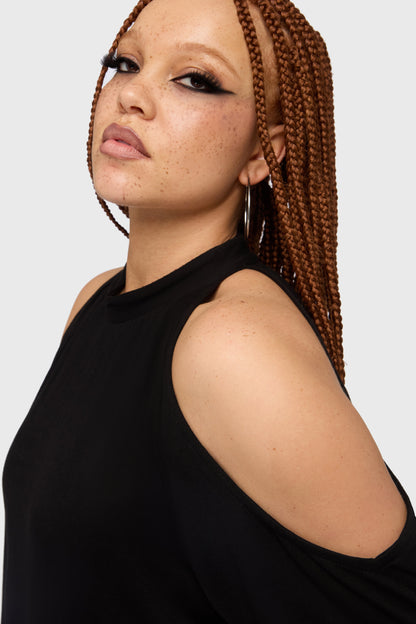 Kihilist Obsidienne Cold Shoulder Dress