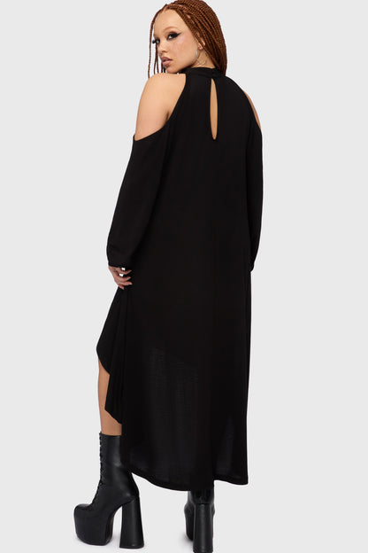 Kihilist Obsidienne Cold Shoulder Dress