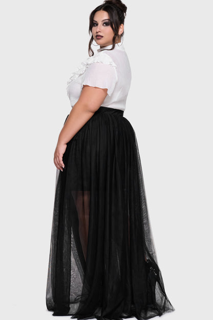 Midnight Vale Ruffle Blouse