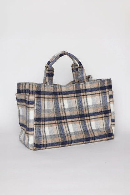 PLAID TOTE