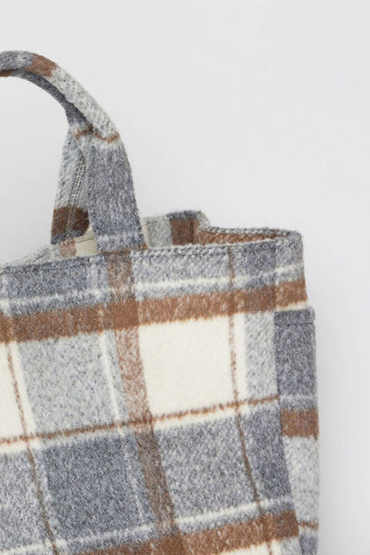 PLAID TOTE