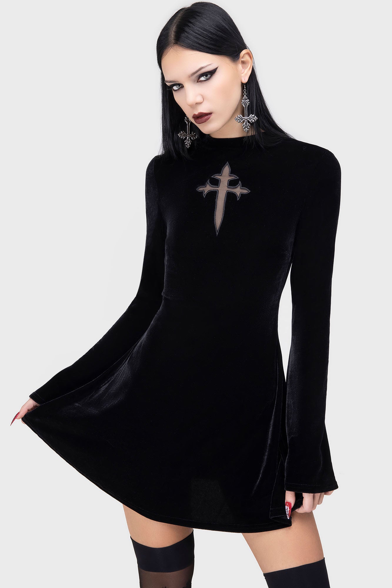 Serenade Of Shadows Mini Dress