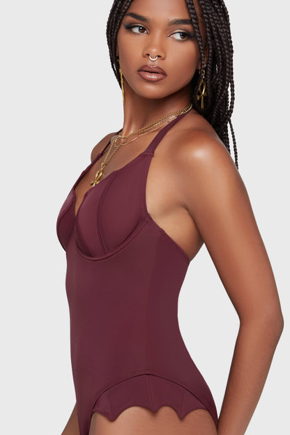 Sonar Splash Swimsuit [Burgundy]