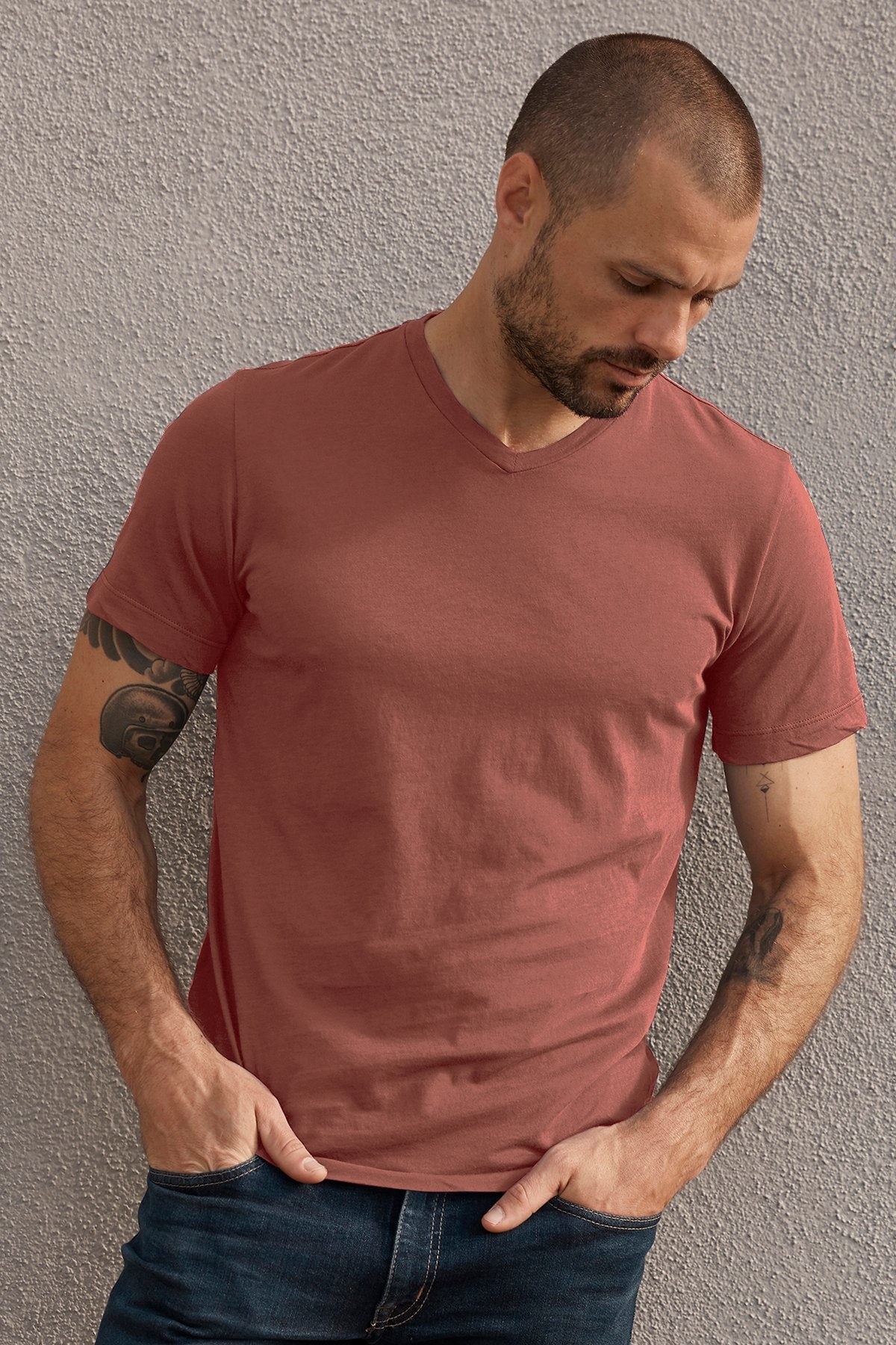 SAMSEN WHISPER CLASSIC V-NECK TEE