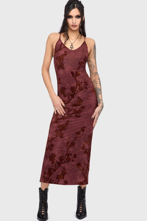 Twilight Viper Flocked Maxi Dress