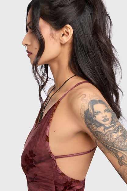 Twilight Viper Flocked Maxi Dress