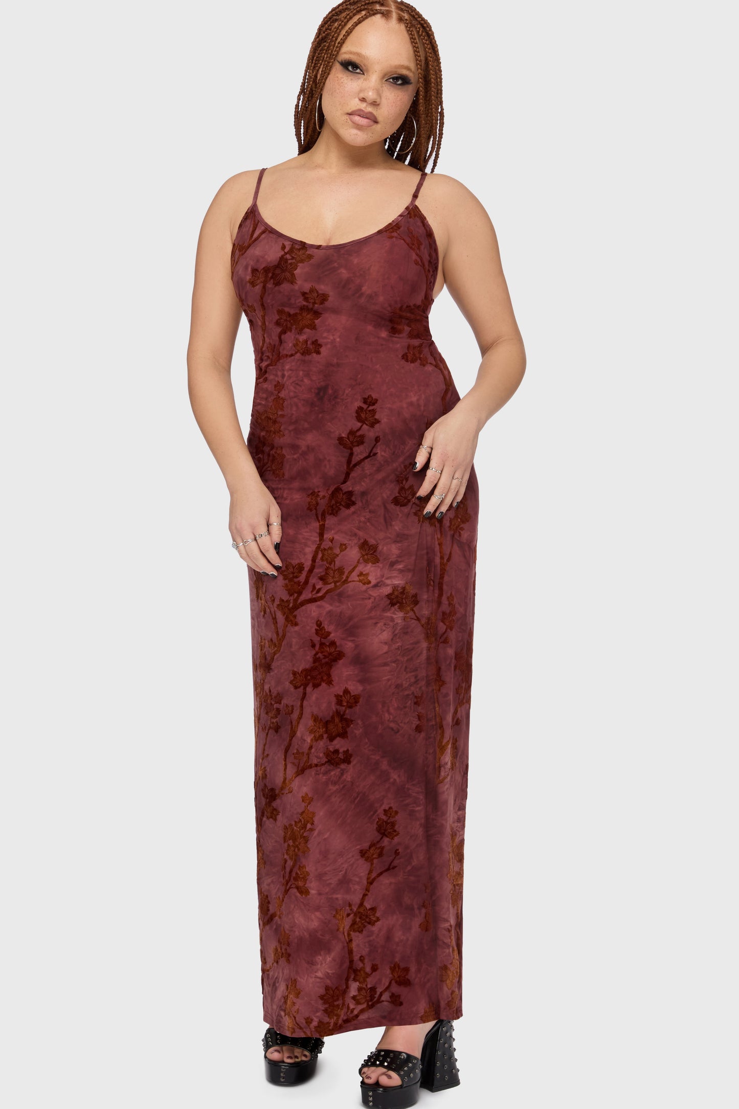 Twilight Viper Flocked Maxi Dress