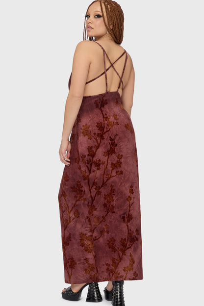 Twilight Viper Flocked Maxi Dress