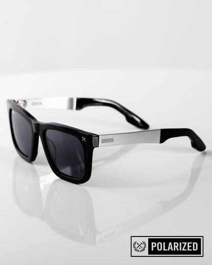 Anvil Metal Sunglasses - Black & Gray Polarized