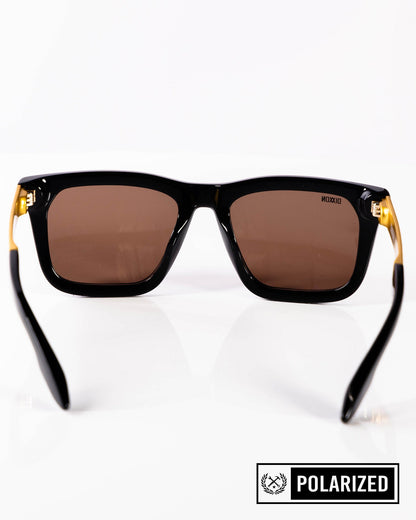 Anvil Metal Sunglasses - Brown & Bronze Polarized