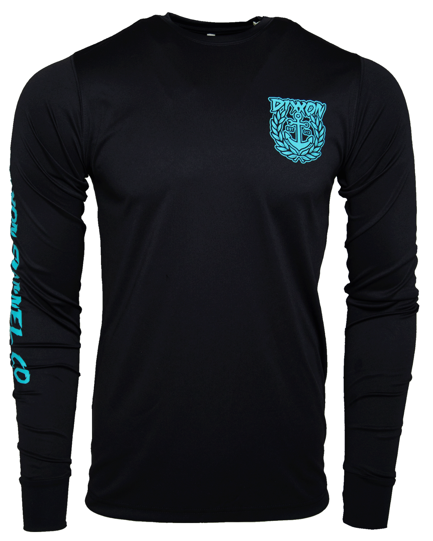 Aqua Salty Crest UV Long Sleeve T-Shirt - Black