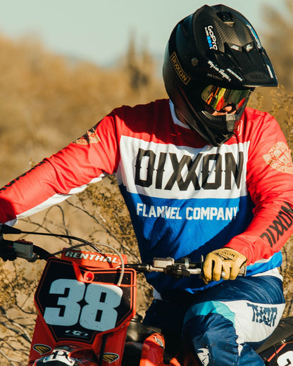 Badge Off-Road / MX Jersey - Red, White, & Blue